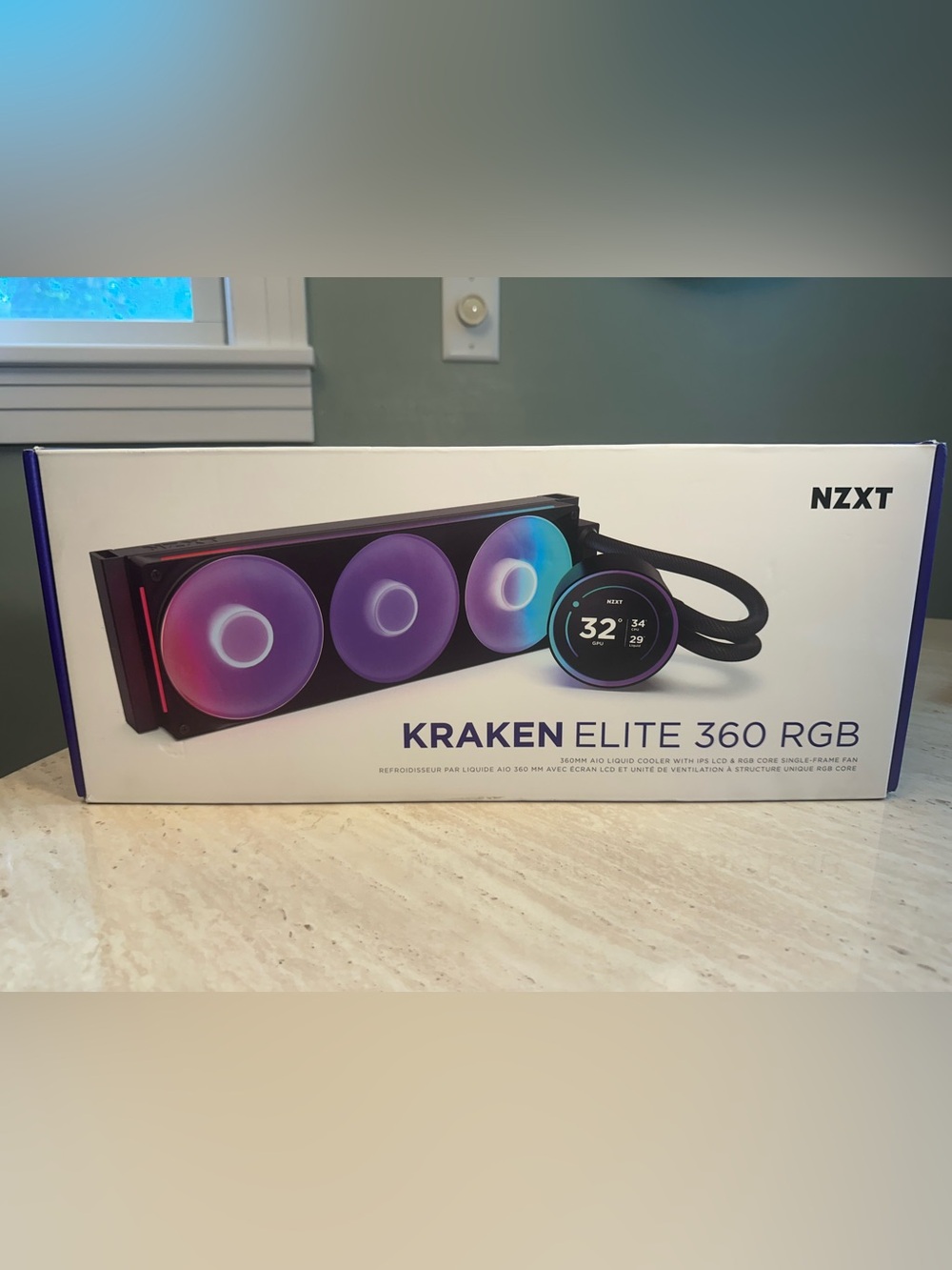 NZXT RL-KR36E-B2 Kraken Elite 360 RGB 2024 AIO CPU Liquid Cooler 360mm LCD Black